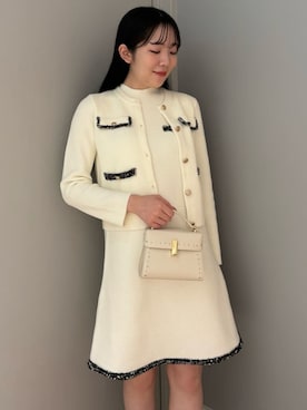 「CELFORD（セルフォード）の【リュタン】ビジュースタッズポシェット（ショルダーバッグ）」を使った、CELFORDさん（レディース・165cm）の秋コーディネート