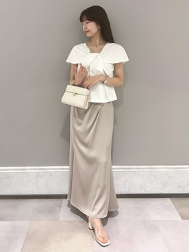 「ディリーコーディネート」｜「アイテム（アクセサリー）」を使った、CELFORDさん（レディース・158cm）の夏コーディネート