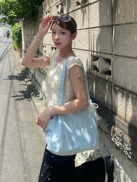 「Mejoul（メジュール）のアイテム」を使った、naさん（レディース・160cm）の夏コーディネート
