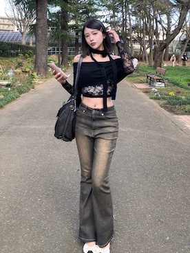 「Mejoul（メジュール）のアイテム」を使った、naさん（レディース・160cm）の春コーディネート