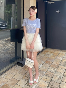 「Mejoul（メジュール）のアイテム」を使った、naさん（レディース・160cm）の夏コーディネート
