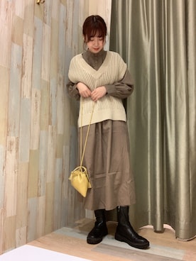 「armonia（アルモニーア）のアイテム」を使った、renaさん（レディース・158cm）の春コーディネート