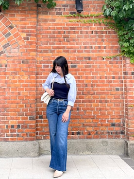 「アイテム（レインシューズ、ベージュ系）」を使った、remimi84さん（レディース・155cm）の夏コーディネート