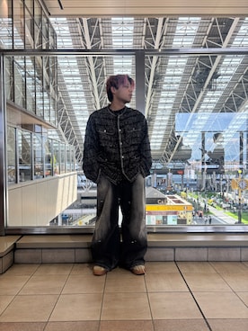 「DANKE SCHON（ダンケシェーン）のアイテム」を使った、田中理登さん（メンズ・164cm）の夏コーディネート