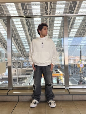 「A4A（エーフォーエー）のアイテム」を使った、田中理登さん（メンズ・164cm）の春コーディネート