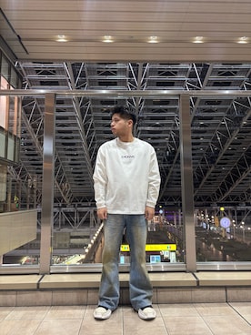 「A4A（エーフォーエー）のアイテム」を使った、田中理登さん（メンズ・164cm）の秋コーディネート