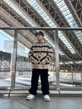 「L.H.P（エルエイチピー）のアイテム」を使った、田中理登さん（メンズ・164cm）の冬コーディネート