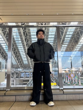 「DANKE SCHON（ダンケシェーン）のアイテム（ブルゾン）」を使った、田中理登さん（メンズ・164cm）の秋コーディネート