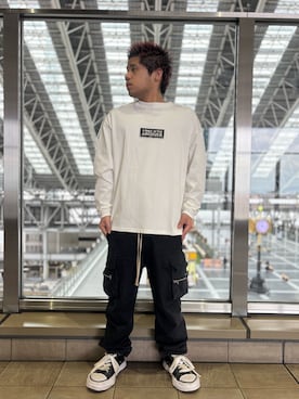 「A4A（エーフォーエー）のアイテム」を使った、田中理登さん（メンズ・164cm）の春コーディネート