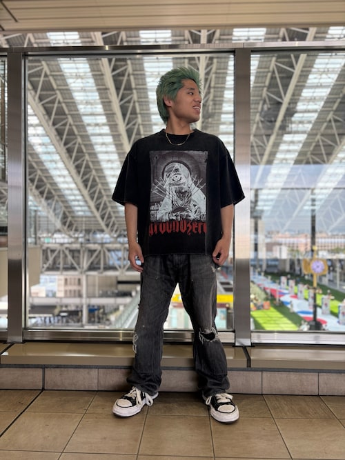 DankeSchon GRADATION CHEMICAL S/S TEE EYE Tシャツ ブラック セール】DankeSchon/ダンケシェーン/GRADATION CHEMICAL S/S TEE