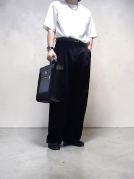 「ADRER（アドラー）のアイテム（バッグ）」を使った、Konさん（メンズ・165cm）の夏コーディネート
