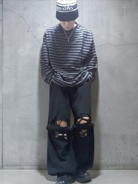 「GRANCY（グランシー）のアイテム（パンツ）」を使った、Konさん（メンズ・165cm）の秋コーディネート