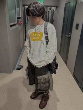 「GRANCY（グランシー）のアイテム（その他パンツ、ブラウン系）」を使った、pw46さん（メンズ・165cm）の夏コーディネート