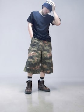 「GRANCY（グランシー）のアイテム」を使った、Konさん（メンズ・165cm）の夏コーディネート