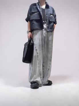 「ADRER（アドラー）のアイテム（バッグ）」を使った、Konさん（メンズ・165cm）の夏コーディネート