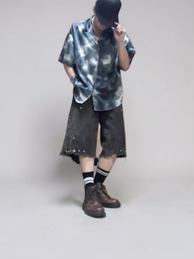 「ADRER（アドラー）のアイテム（トップス）」を使った、Konさん（メンズ・165cm）の夏コーディネート