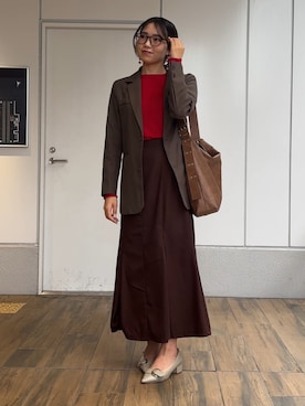 「アイテム（セットアップ）」を使った、ʜ ᴀ ʀ ᴜ ɴ ᴏ /プチプラコーデさん（レディース・164cm）の秋コーディネート