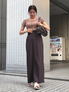 「EVOL（イーボル）のアイテム（サンダル）」を使った、ʜ ᴀ ʀ ᴜ ɴ ᴏさん（レディース・164cm）の夏コーディネート
