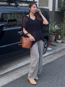 「アイテム（スウェットパンツ）」を使った、ʜ ᴀ ʀ ᴜ ɴ ᴏ /プチプラコーデさん（レディース・164cm）の夏コーディネート