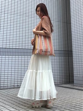 「SHIPS（シップス）のアイテム」を使った、ʜ ᴀ ʀ ᴜ ɴ ᴏ /プチプラコーデさん（レディース・164cm）の夏コーディネート