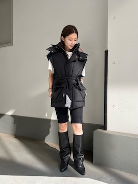 「TANAKA（タナカ）のアイテム（その他アウター）」を使った、仲（naka）さん（レディース・163cm）の秋コーディネート