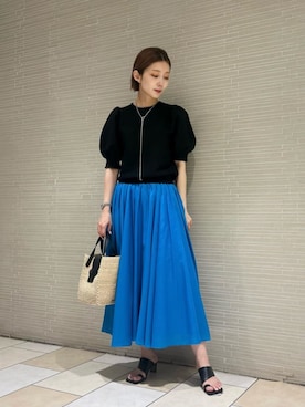 「パーソナルカラー_SPRING」｜「アイテム（アクセサリー）」を使った、仲（naka）さん（レディース・163cm）の春コーディネート