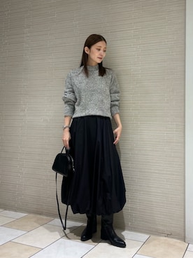 「UNITED ARROWS（ユナイテッドアローズ）のアイテム（ボストンバッグ）」を使った、仲（naka）さん（レディース・163cm）の秋コーディネート