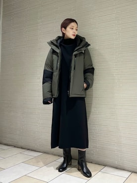 「パーソナルカラー_SPRING」｜「アイテム（ジャケット/アウター）」を使った、仲（naka）さん（レディース・163cm）の冬コーディネート
