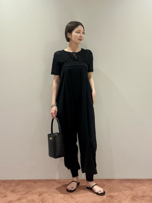 conte サロペット オーバーオール 「conte」バックギャザー サロペット