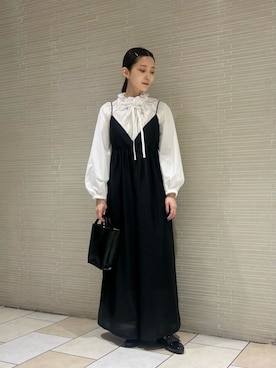「UNITED ARROWS（ユナイテッドアローズ）のアイテム（オールインワン・サロペット）」を使った、仲（naka）さん（レディース・163cm）の冬コーディネート