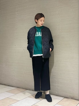 「パーソナルカラー_SPRING」｜「アイテム（ジャケット/アウター）」を使った、仲（naka）さん（レディース・163cm）の冬コーディネート