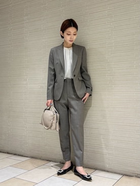 「パーソナルカラー_SPRING」｜「アイテム（ジャケット/アウター）」を使った、仲（naka）さん（レディース・163cm）の春コーディネート