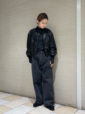 「パーソナルカラー_SPRING」｜「アイテム（その他アウター）」を使った、仲（naka）さん（レディース・163cm）の冬コーディネート