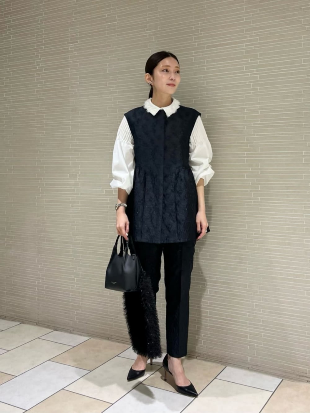 UNITED ARROWS ツートーンジャガードベスト