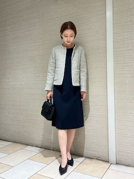 「パーソナルカラー_SPRING」｜「アイテム（ジャケット/アウター）」を使った、仲（naka）さん（レディース・163cm）の冬コーディネート