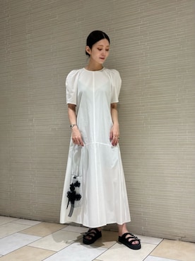 UNITED ARROWS オープンバック パフスリーブ ワンピース オープンバック パフスリーブ ワンピース