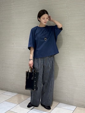 「UNITED ARROWS（ユナイテッドアローズ）のアイテム（パンツ）」を使った、仲（naka）さん（レディース・163cm）の春コーディネート