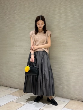 「UNITED ARROWS（ユナイテッドアローズ）のアイテム（ボストンバッグ）」を使った、仲（naka）さん（レディース・163cm）の秋コーディネート