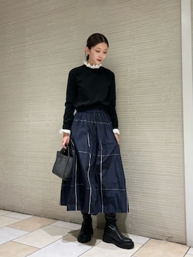 「パーソナルカラー_SPRING」｜仲（naka）さん（レディース・163cm）の秋コーディネート