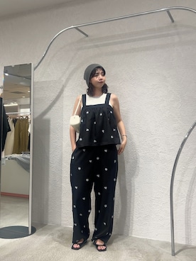 「KBF（ケイビーエフ）のアイテム（帽子）」を使った、ゆちさん（レディース・170cm）の夏コーディネート