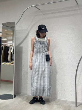 「KBF（ケイビーエフ）のアイテム（帽子）」を使った、ゆちさん（レディース・170cm）の夏コーディネート