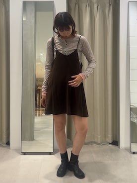 「アイテム（ワンピース/ドレス）」を使った、ゆちさん（レディース・170cm）の秋コーディネート
