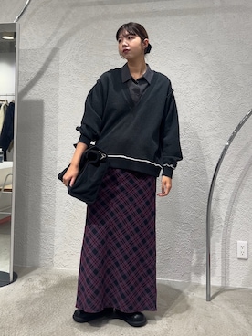 「アイテム（トートバッグ）」を使った、ゆちさん（レディース・170cm）の秋コーディネート