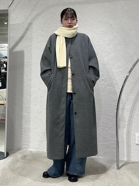 「アイテム（ステンカラーコート）」を使った、ゆちさん（レディース・170cm）の秋コーディネート