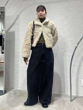 「アイテム（ボストンバッグ）」を使った、ゆちさん（レディース・170cm）の秋コーディネート