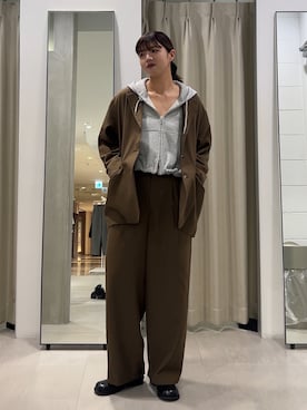 「アイテム（ジャケット/アウター）」を使った、ゆちさん（レディース・170cm）の秋コーディネート