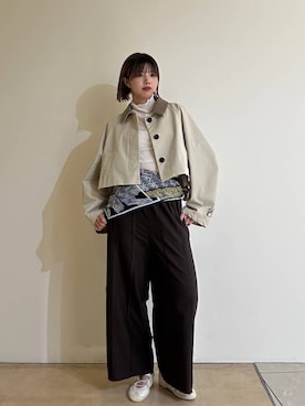 「アイテム（バンダナ/スカーフ）」を使った、ゆちさん（レディース・170cm）の冬コーディネート