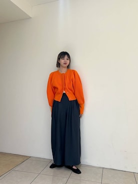 「KBF（ケイビーエフ）のWIDEワイドパンツ（その他パンツ）」を使った、ゆちさん（レディース・170cm）の冬コーディネート