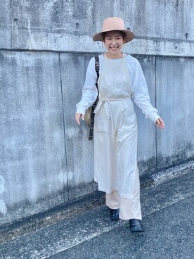 「SLOBE IENA（スローブイエナ）のアイテム（ハット）」を使った、yumiko_nさん（レディース・157cm）の秋コーディネート