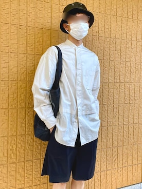 「MACKINTOSH」｜「アイテム（帽子）」を使った、Steinさん（メンズ・170cm）の春コーディネート